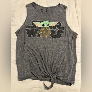 Disney Star Wars Gray Tank Top with Grogu